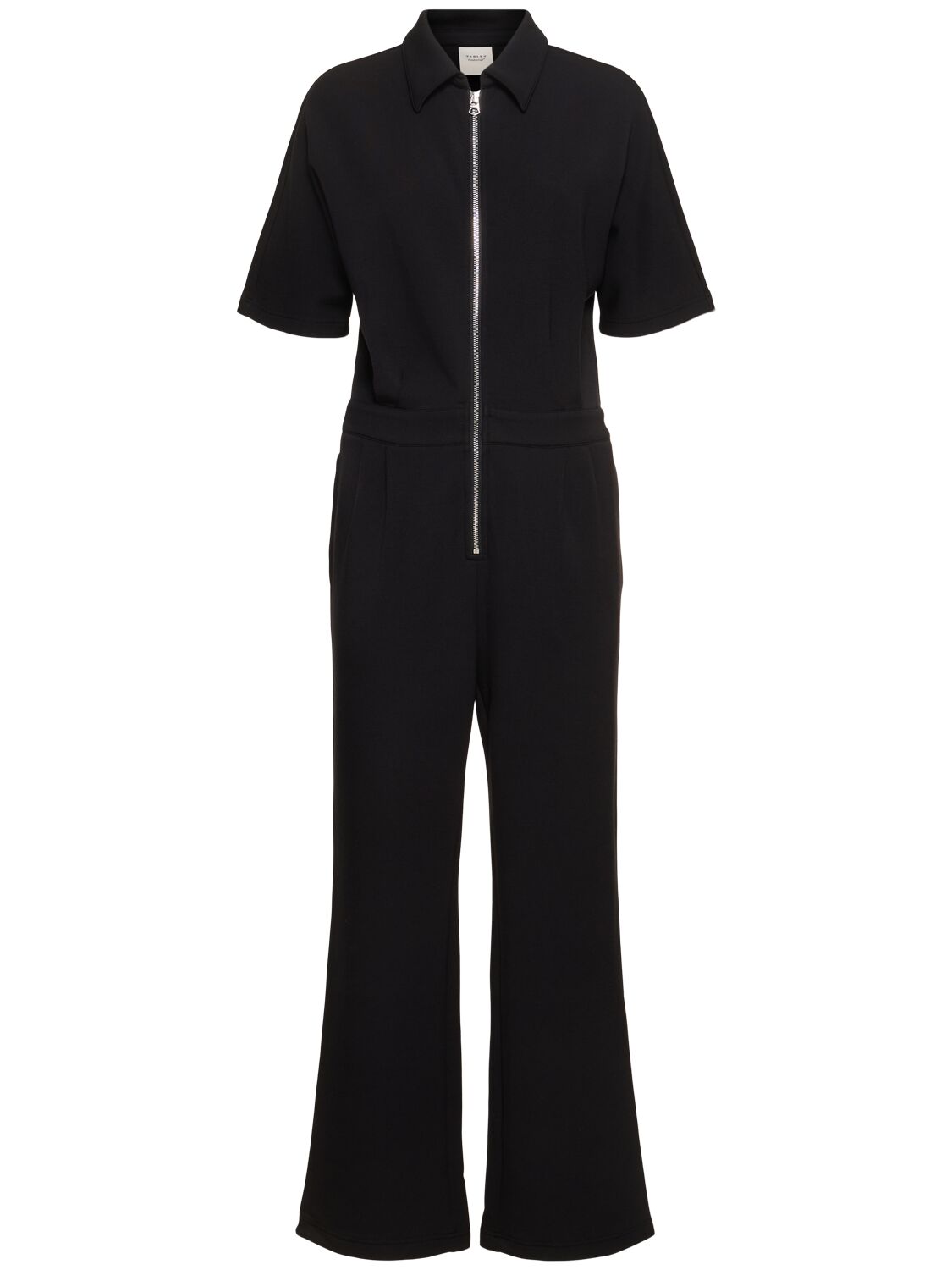 Shop Varley Corrine Viscose Blend Jumpsuit In Black