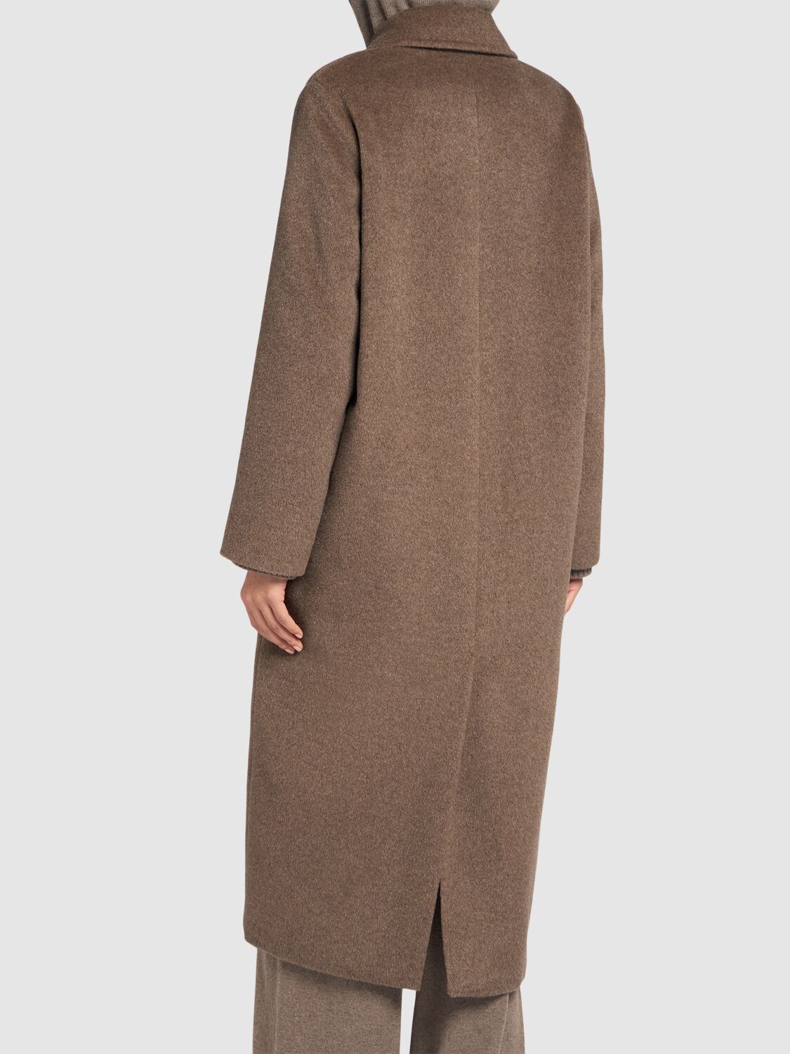 Shop Weekend Max Mara Zufolo Teddy Long Coat In Brown