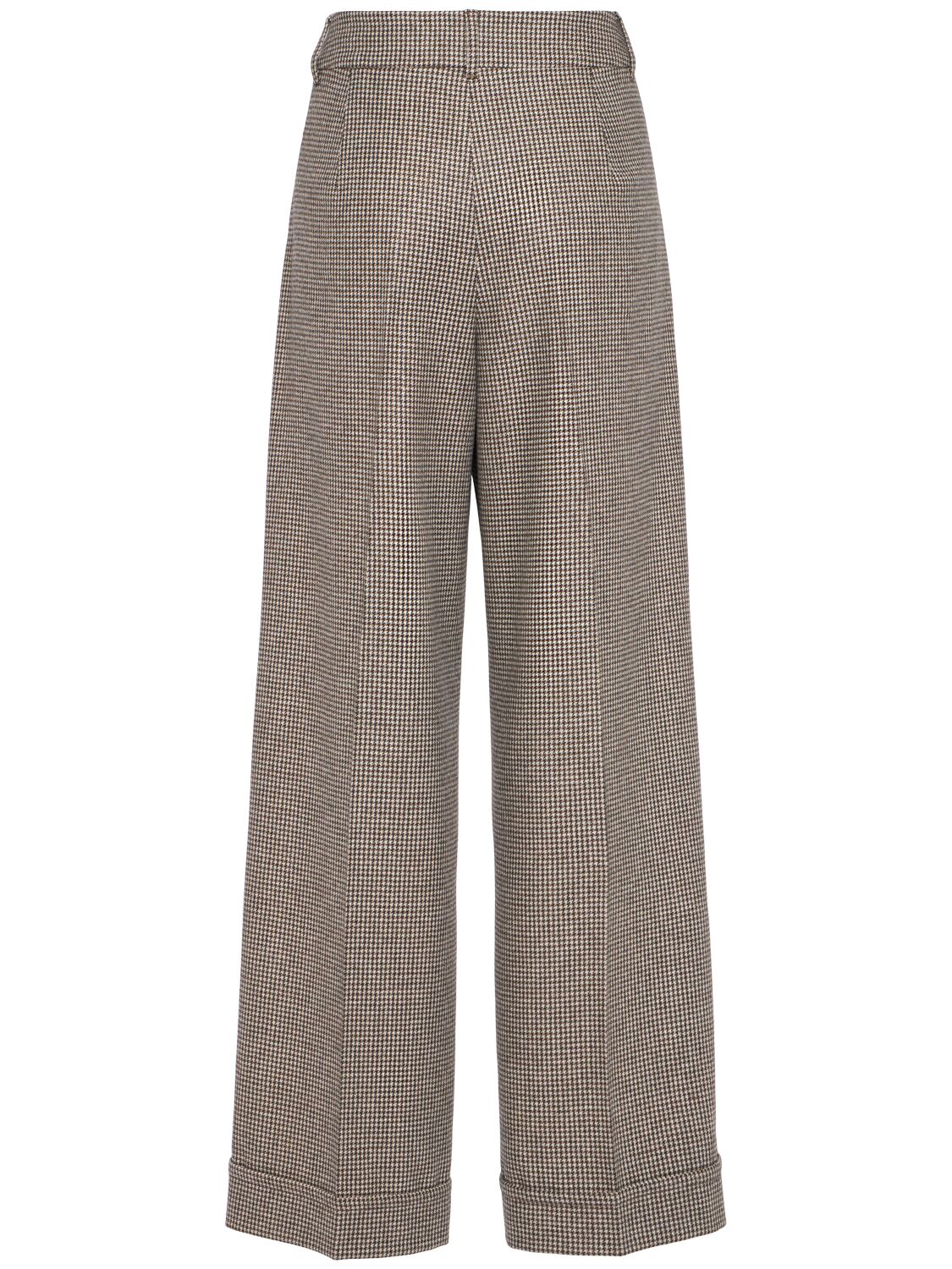 Shop 's Max Mara Lilly Houndstooth Straight Pants In Beige/black