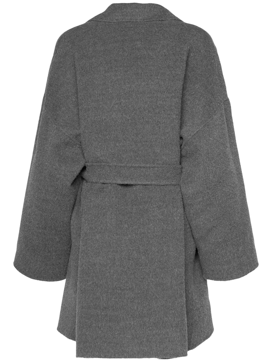 Shop Weekend Max Mara Nella Belted Wool & Alpaca Coat In Grey