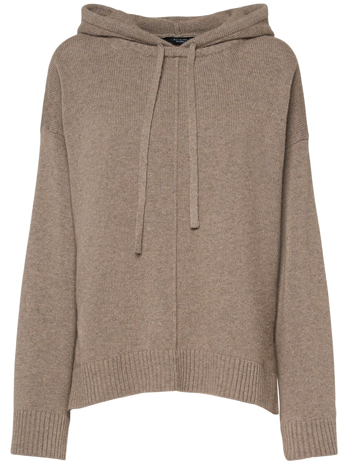 Weekend Max Mara Jerez Hooded Wool Blend Sweater In Brown