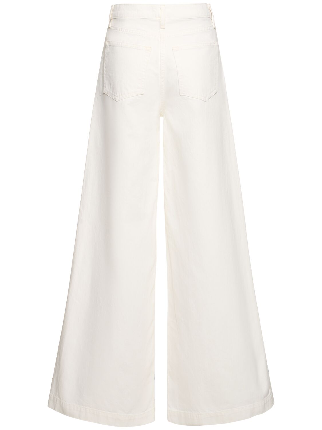 Shop Nili Lotan Rolland Wide Cotton Jeans In White