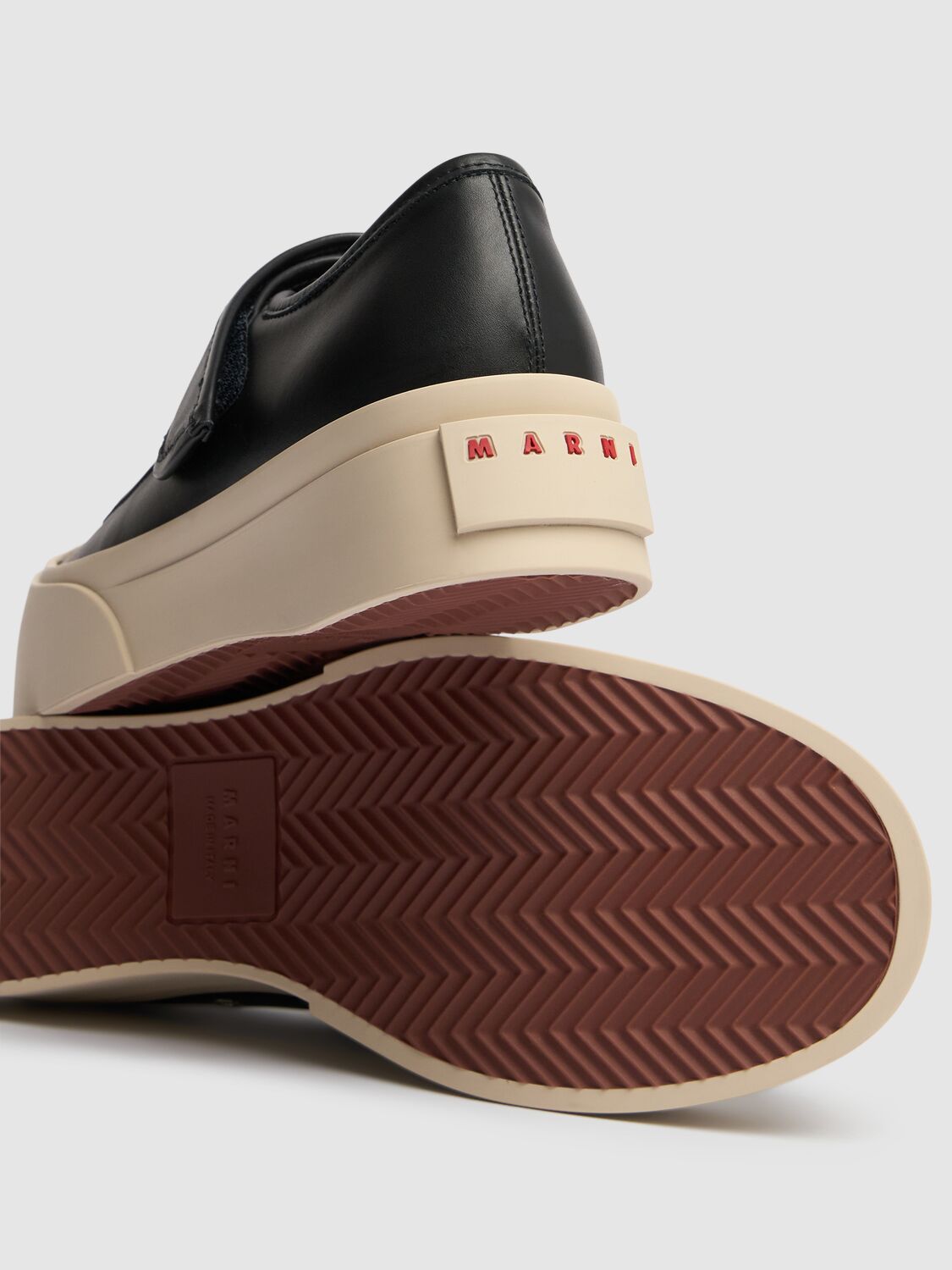 Shop Marni 20mm Pablo Mary Jane Leather Shoes In Black