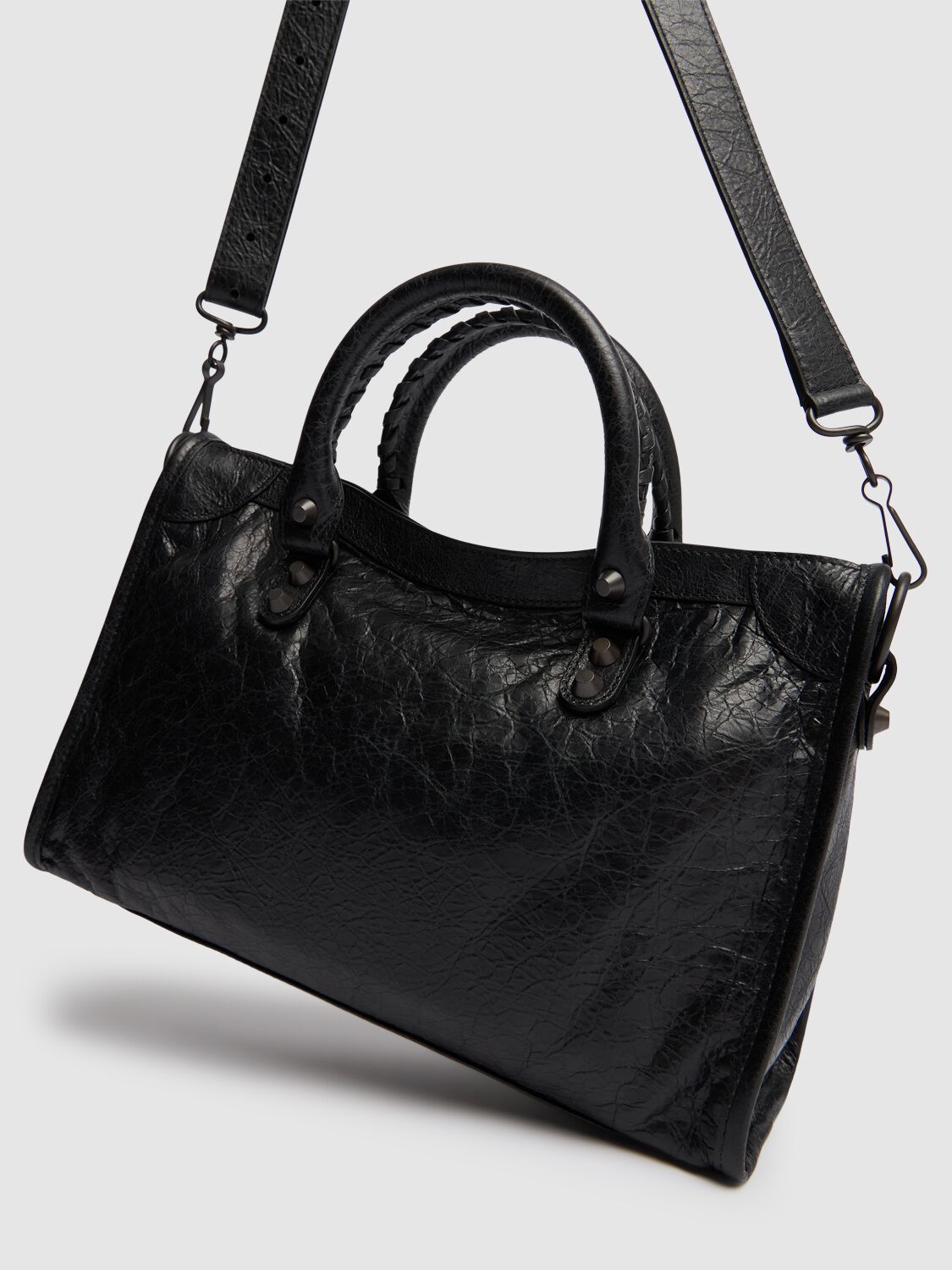 Shop Balenciaga Small Le City Arena Storico Leather Bag In Black