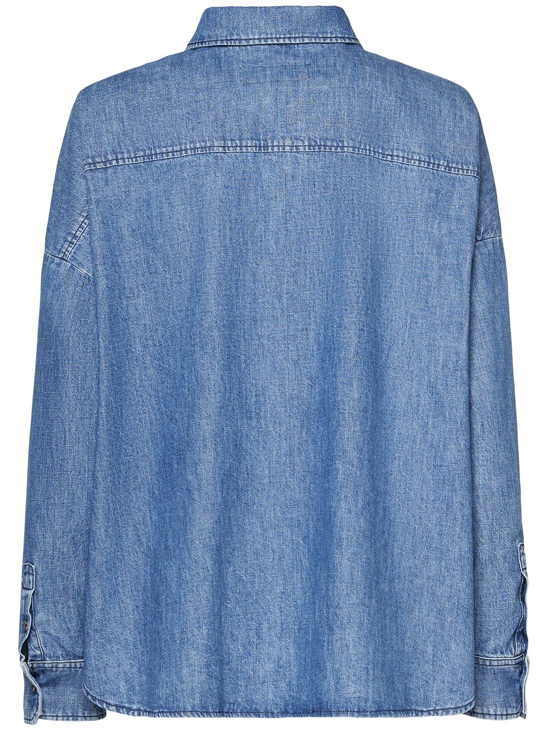 Shop Weekend Max Mara Landa Denim Shirt In Blue