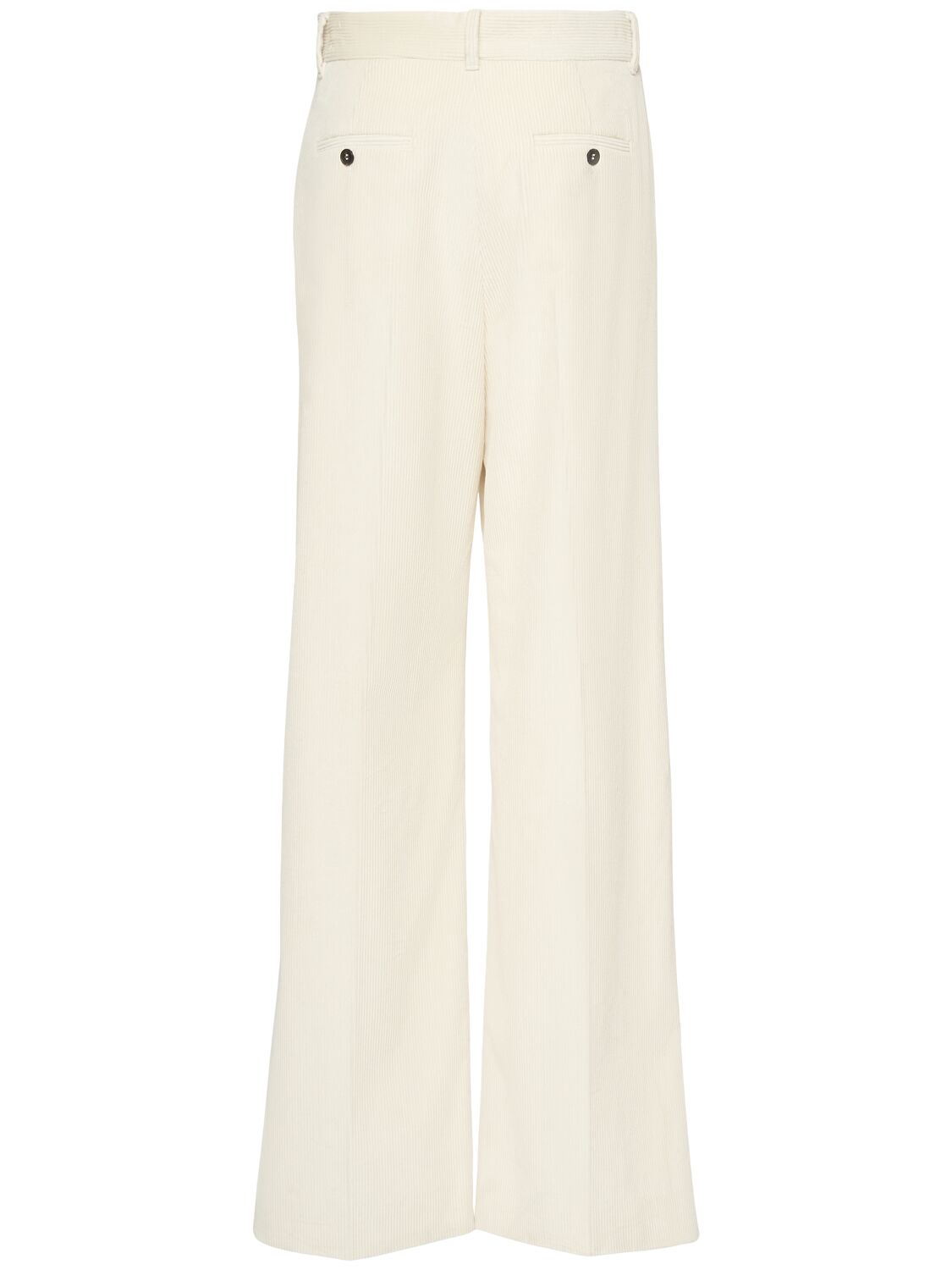 Shop Weekend Max Mara Tania Corduroy Wide Pants In Ivory