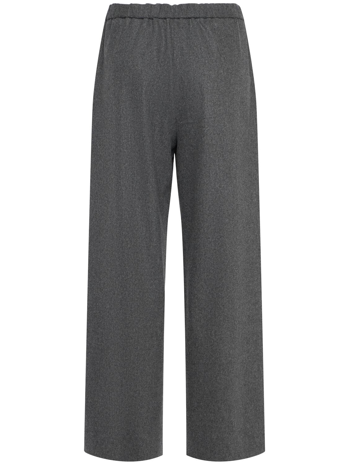 Shop 's Max Mara Floria Wool Blend Flannel Straight Pants In Grey