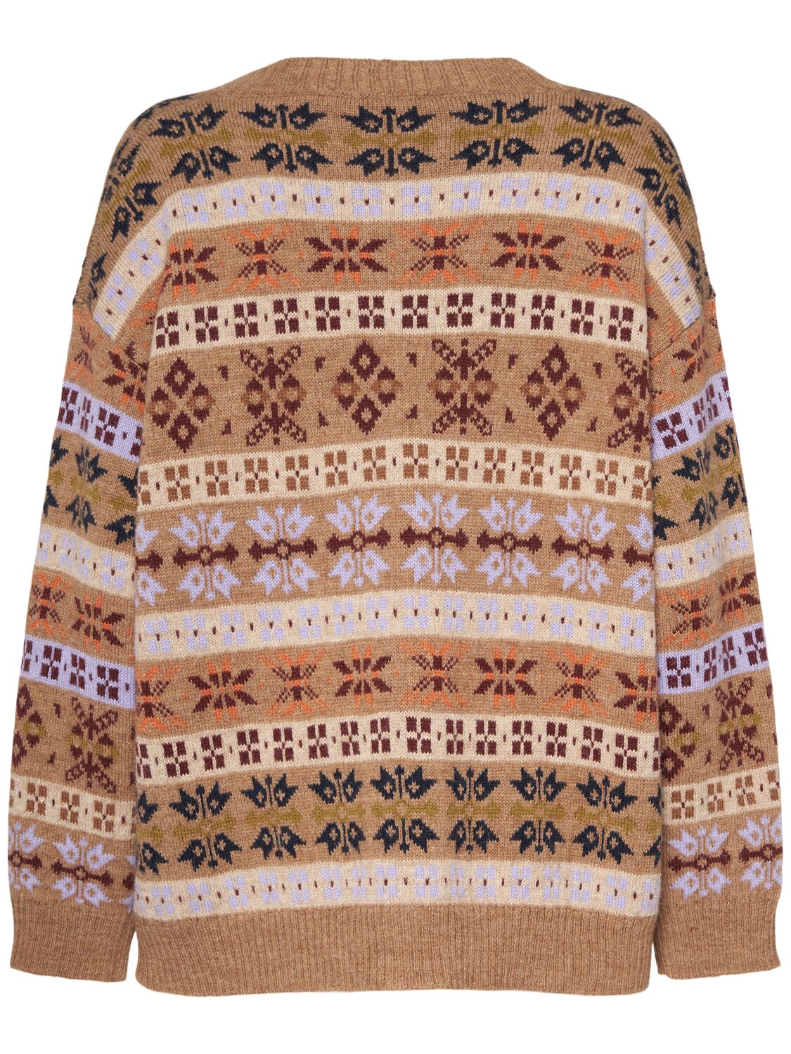 Shop Weekend Max Mara Eccelso Alpaca Blend Cardigan In Brown/multi