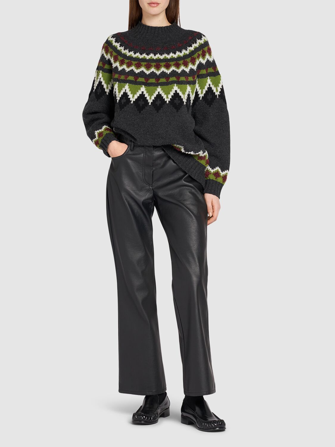 Shop Weekend Max Mara Califfo Straight Pants In Black