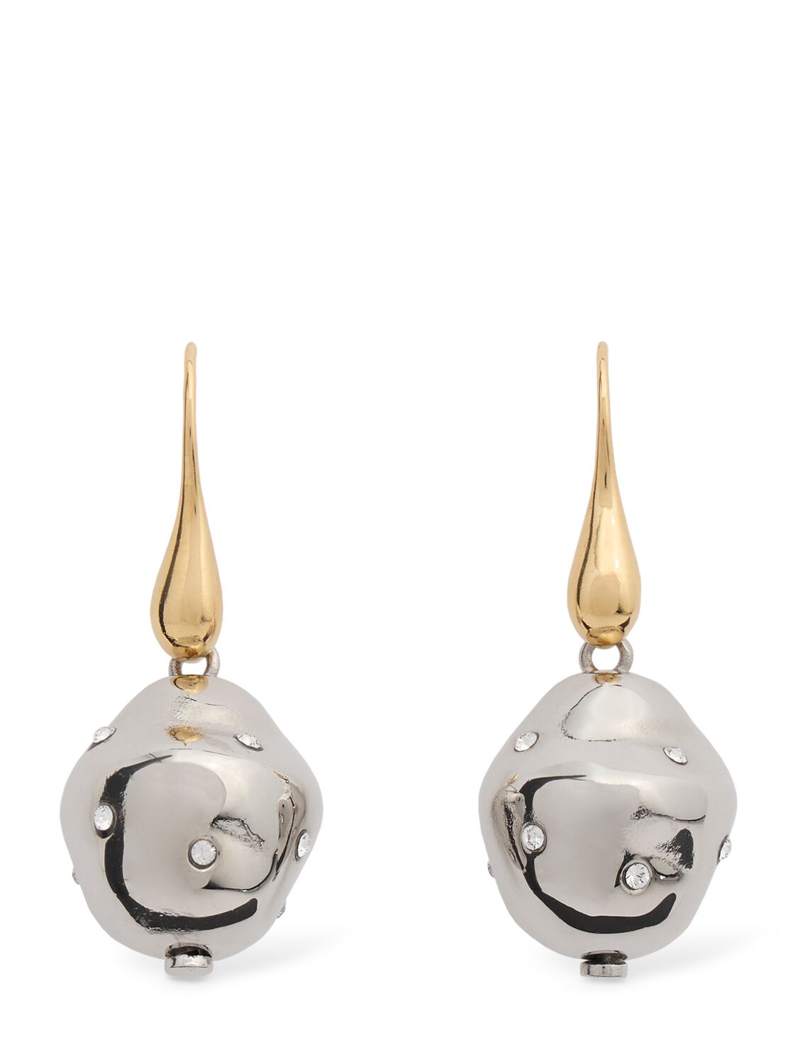 Marni Crystal Drop Earrings In Metallic