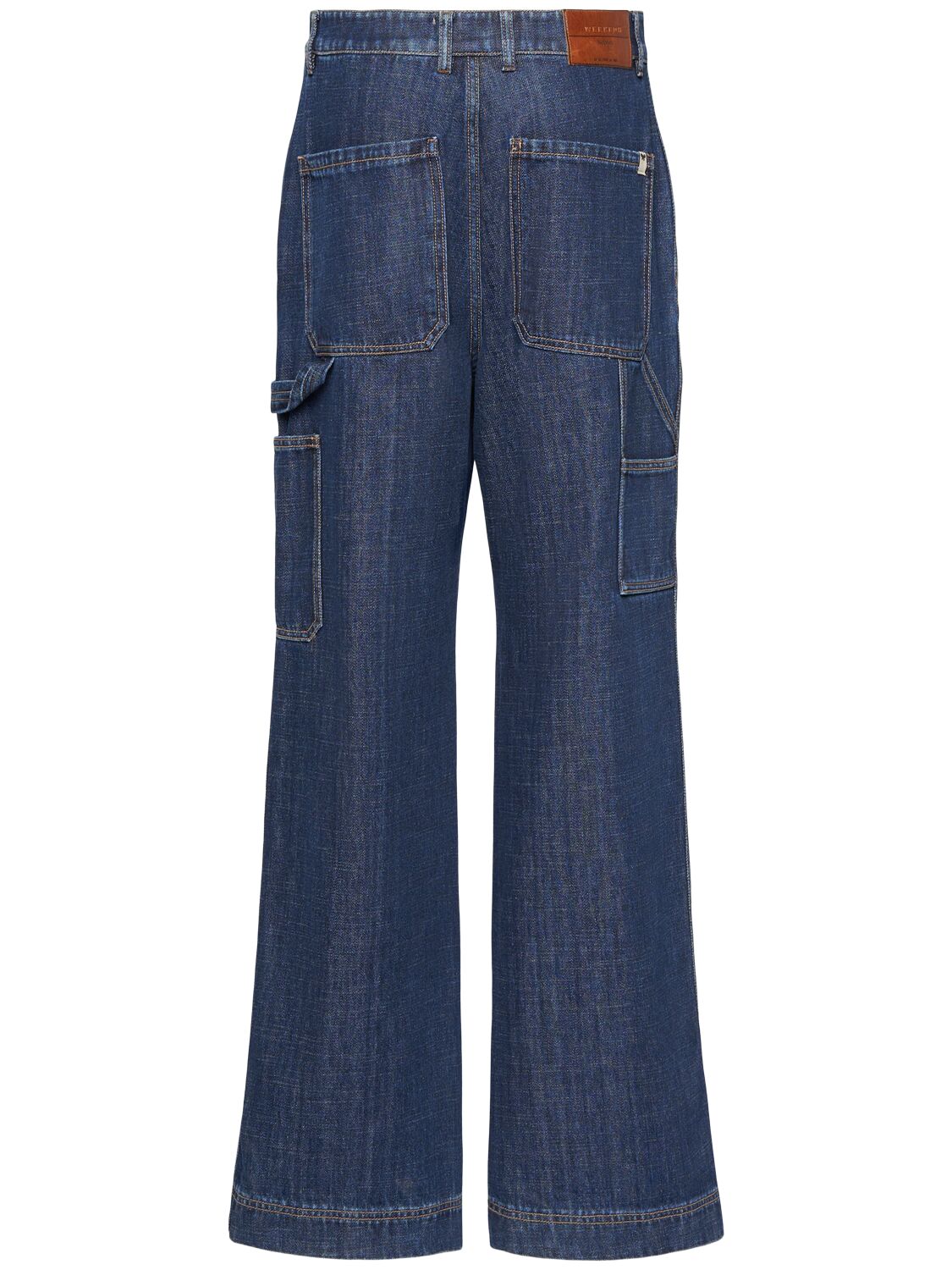 Shop Weekend Max Mara Davina Mid Rise Wide Jeans In Blue