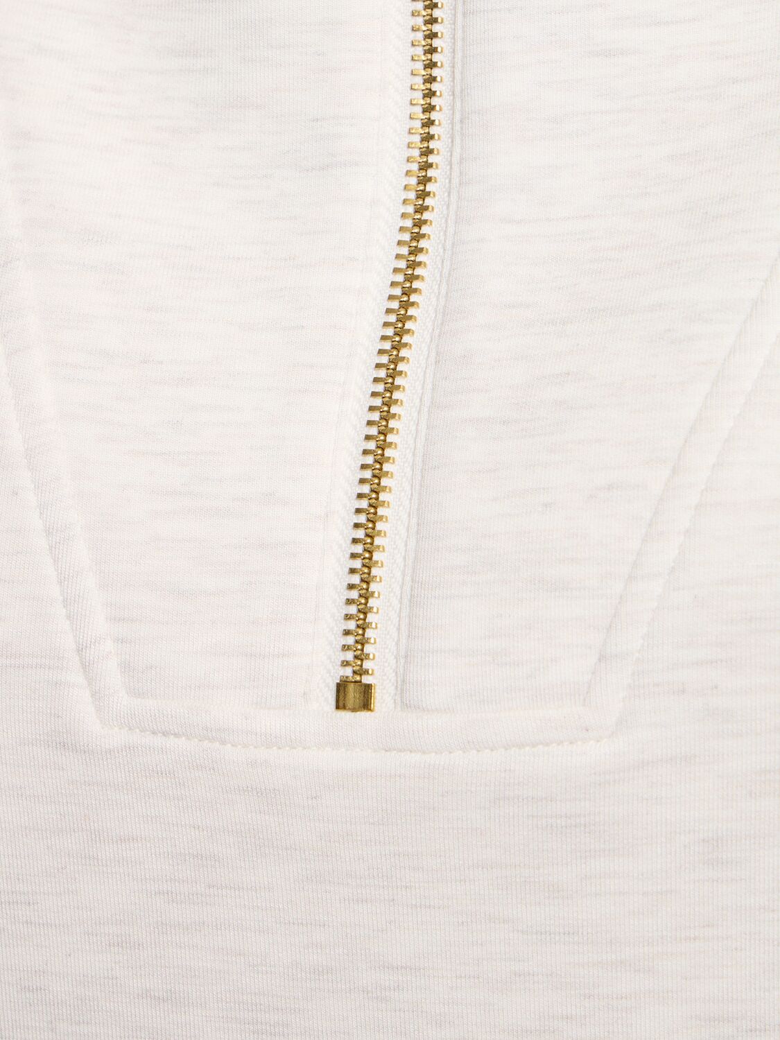Shop Varley Magnolia Half Zip Vest In Ivory Marl