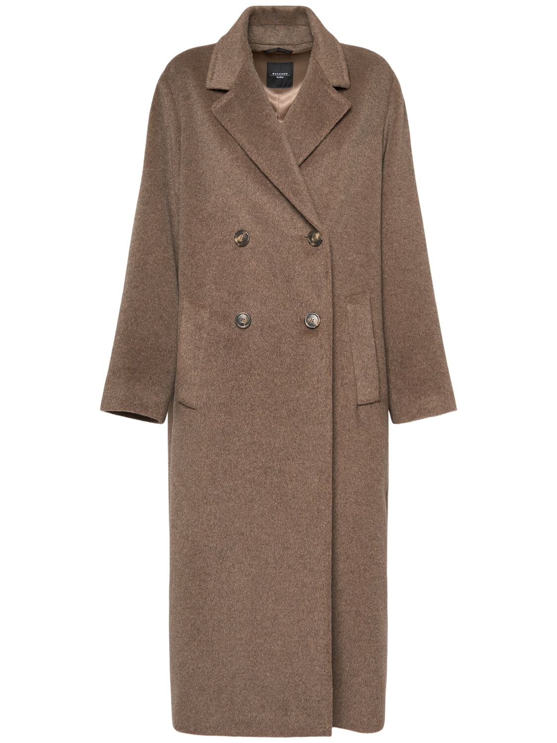 Weekend Max Mara Zufolo Teddy Long Coat In Brown