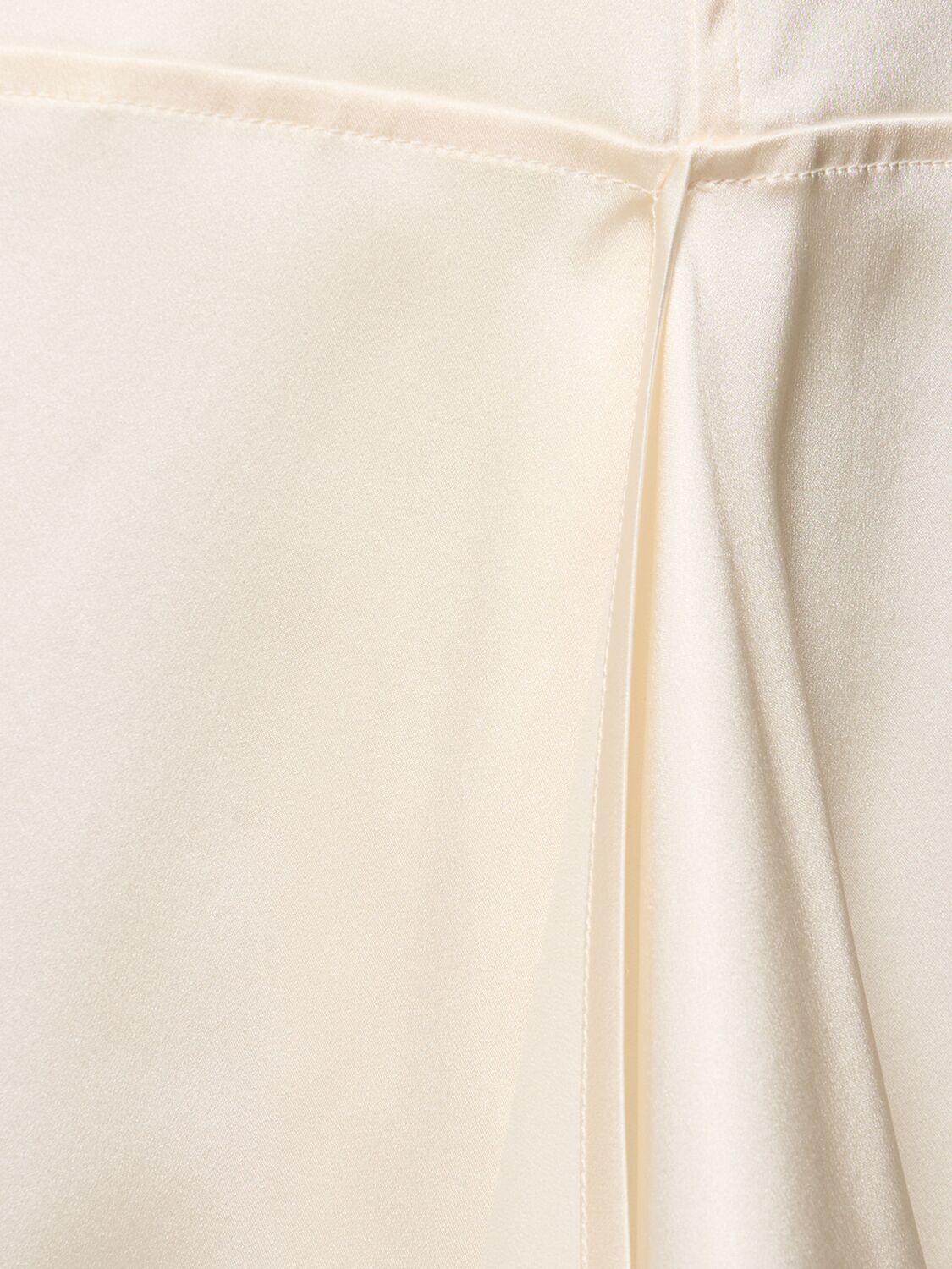 Shop Ferragamo Stretch Silk Satin Mini Skirt In Ivory