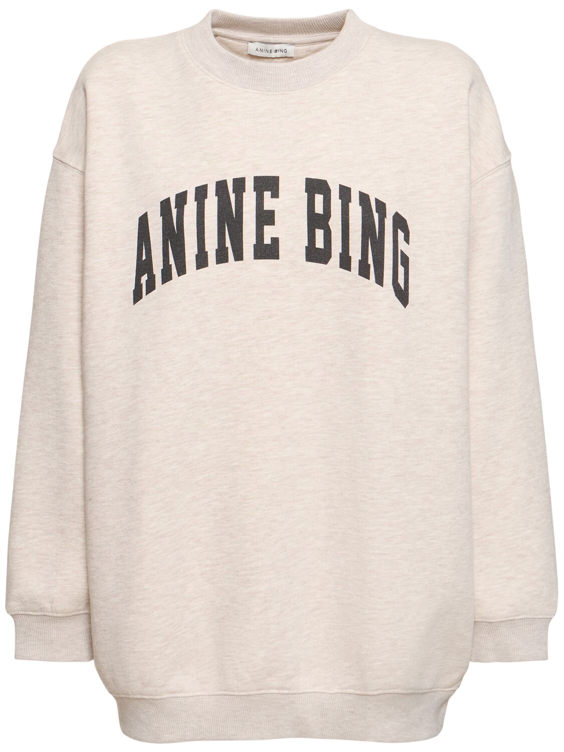 Anine Bing Tyler Logo Cotton Blend Sweatshirt In Ivory