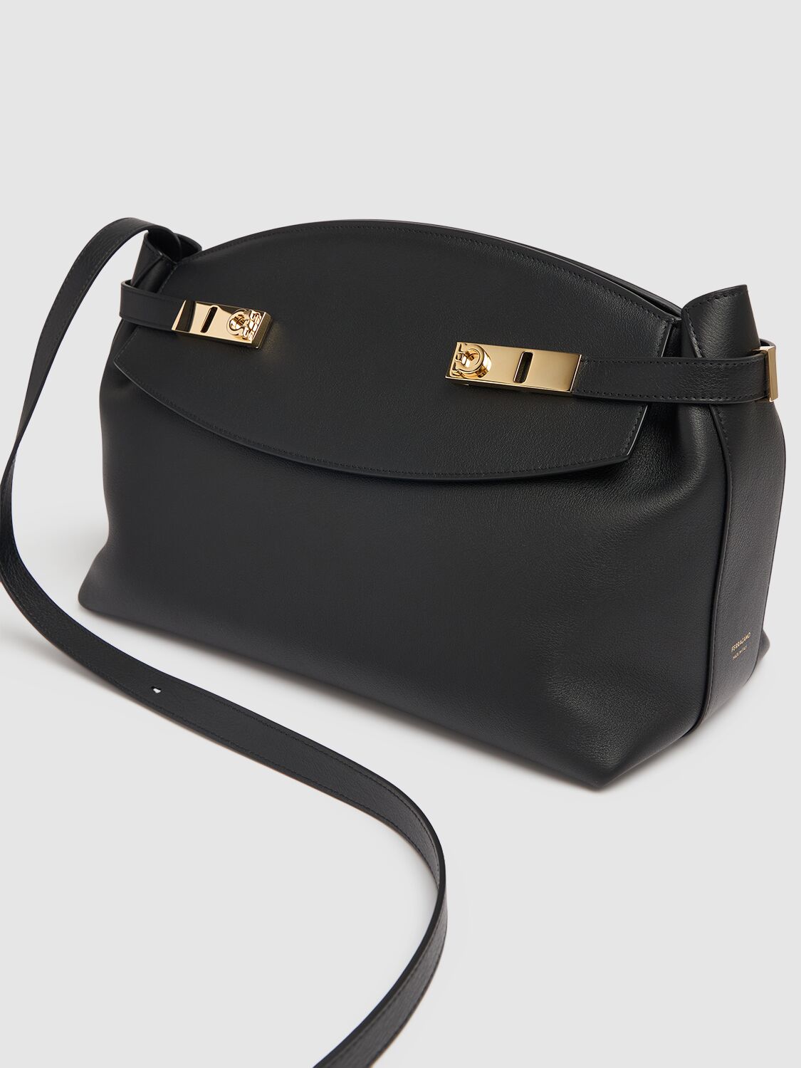 Shop Ferragamo Large Hug Pouch In Black