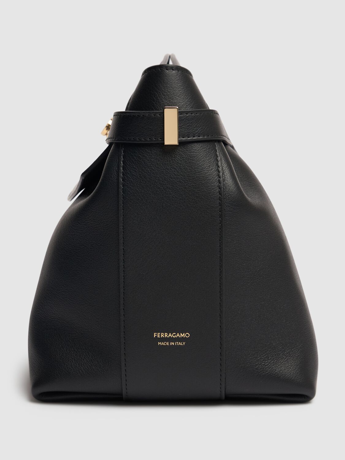 Shop Ferragamo Large Hug Pouch In Black