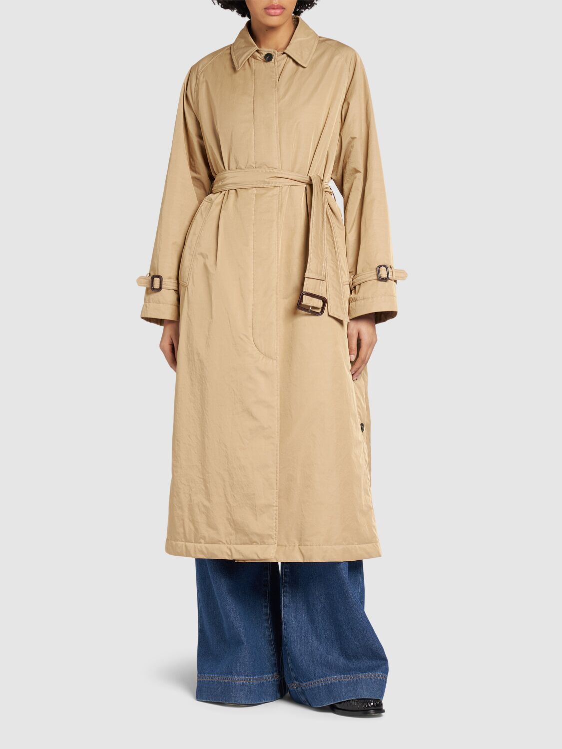 Shop Weekend Max Mara Trafoi Trench Coat In Beige