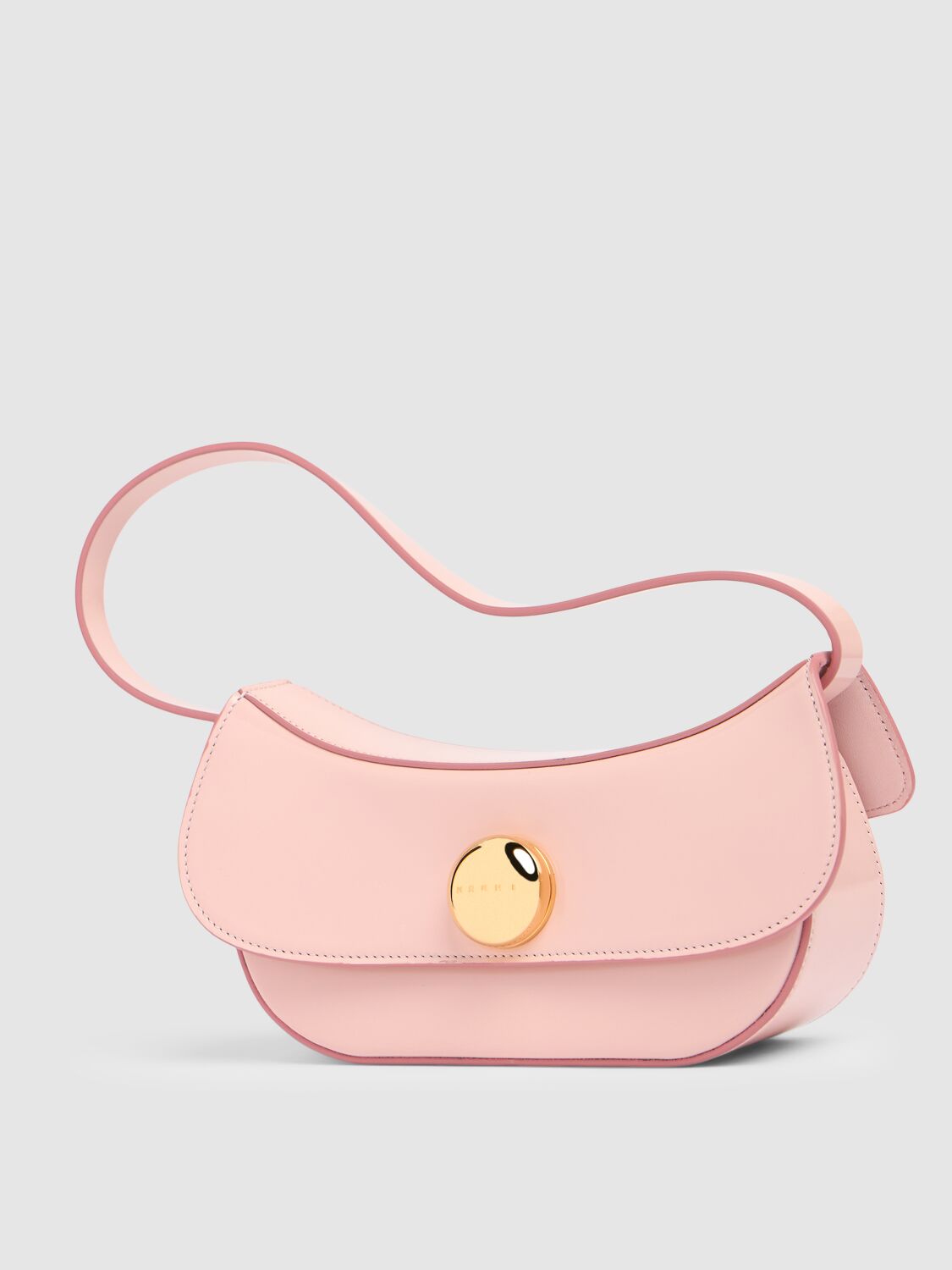 Shop Marni Small Butterfly Leather Shoulder Bag In Antique Rose