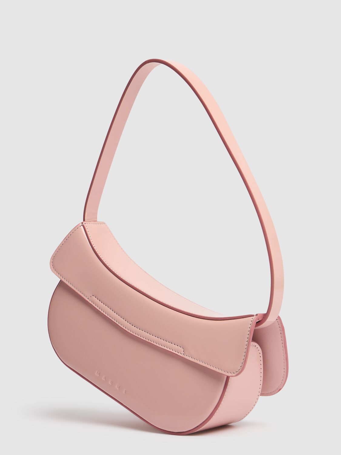 Shop Marni Small Butterfly Leather Shoulder Bag In Antique Rose