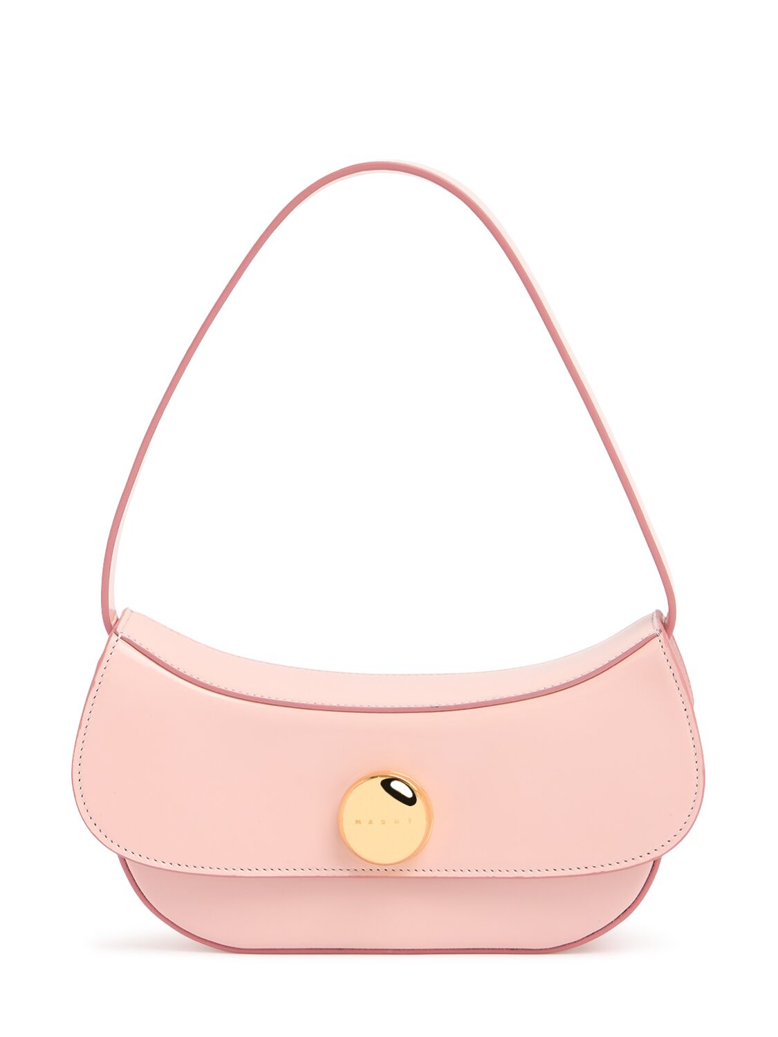 Marni Small Butterfly Leather Shoulder Bag In Antique Rose