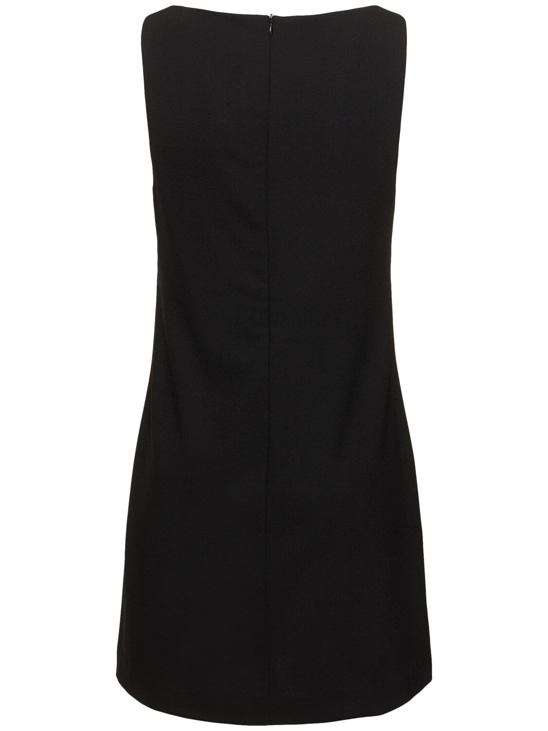 Shop Matteau Stretch Wool Crepe Mini Dress In Black