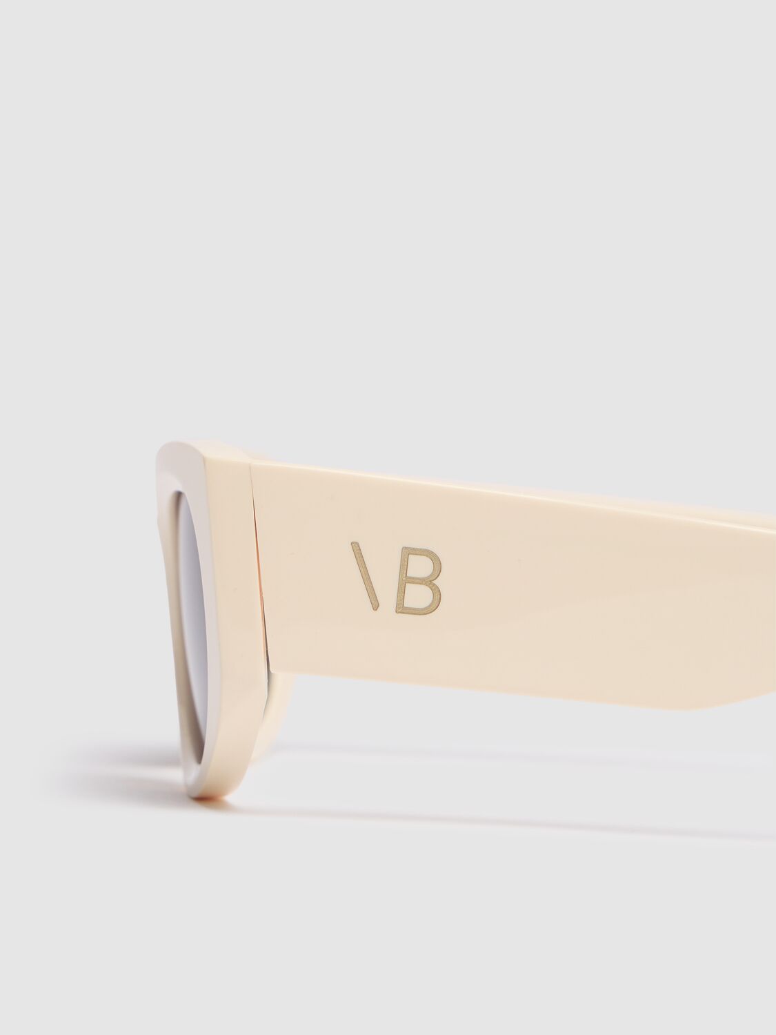 Shop Victoria Beckham Vb Monogram Acetate Sunglasses In Ivory
