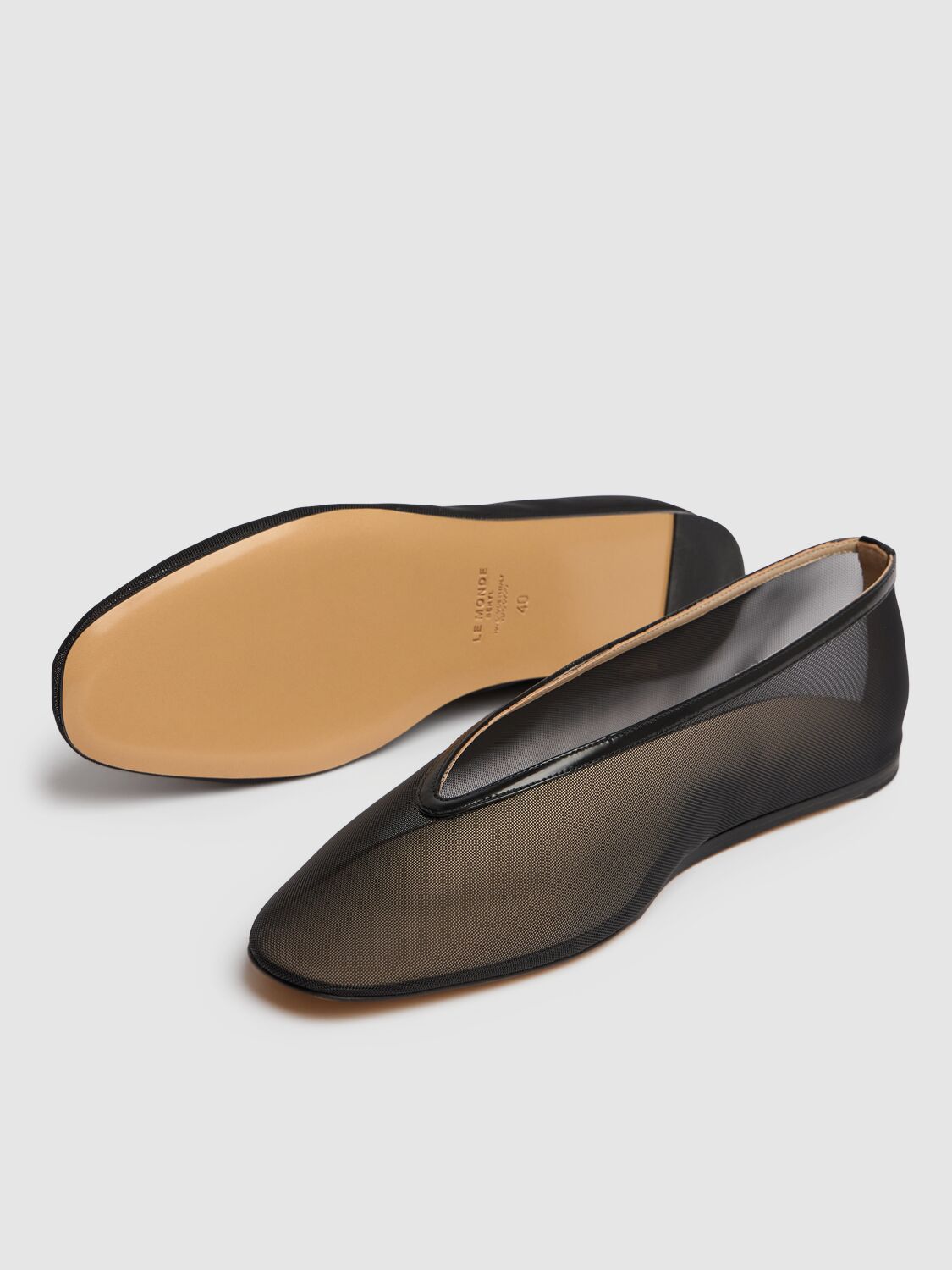 LE MONDE BERYL 10MM LUNA MESH SLIPPERS 