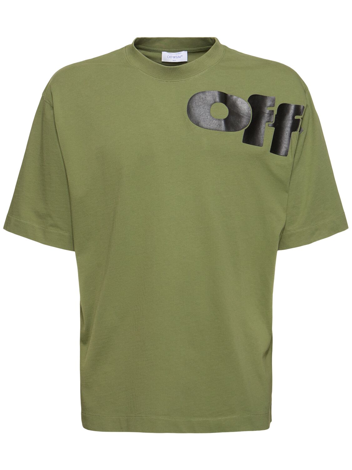 Off-white Shared Skate Logo Cotton T-shirt In Green