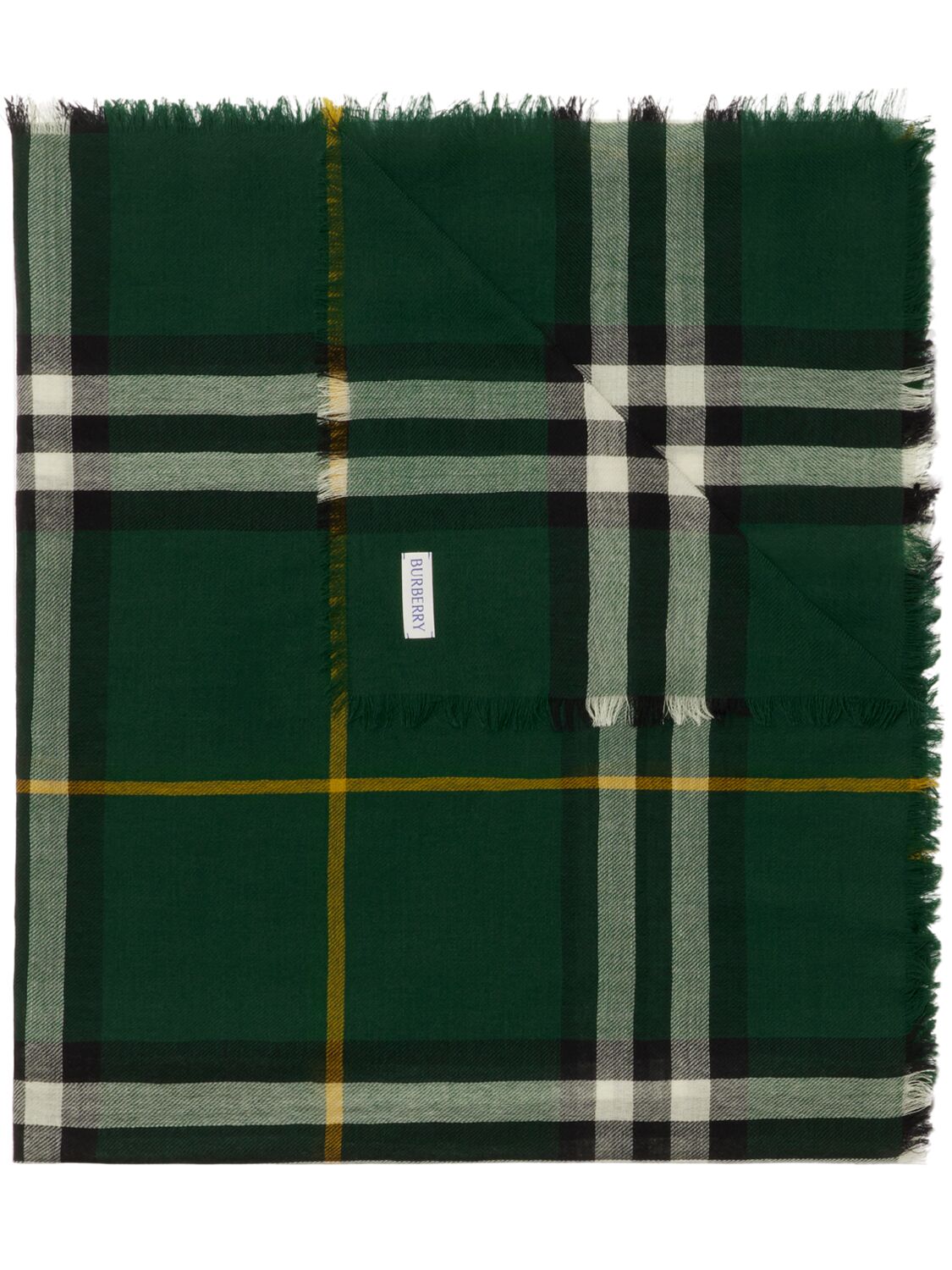 Shop Burberry Giant Check Cashmere Scarf In Dark Fern Green