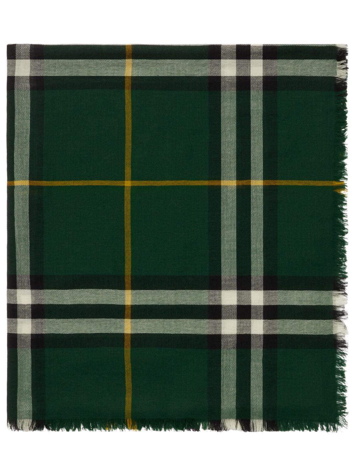 Shop Burberry Giant Check Cashmere Scarf In Dark Fern Green