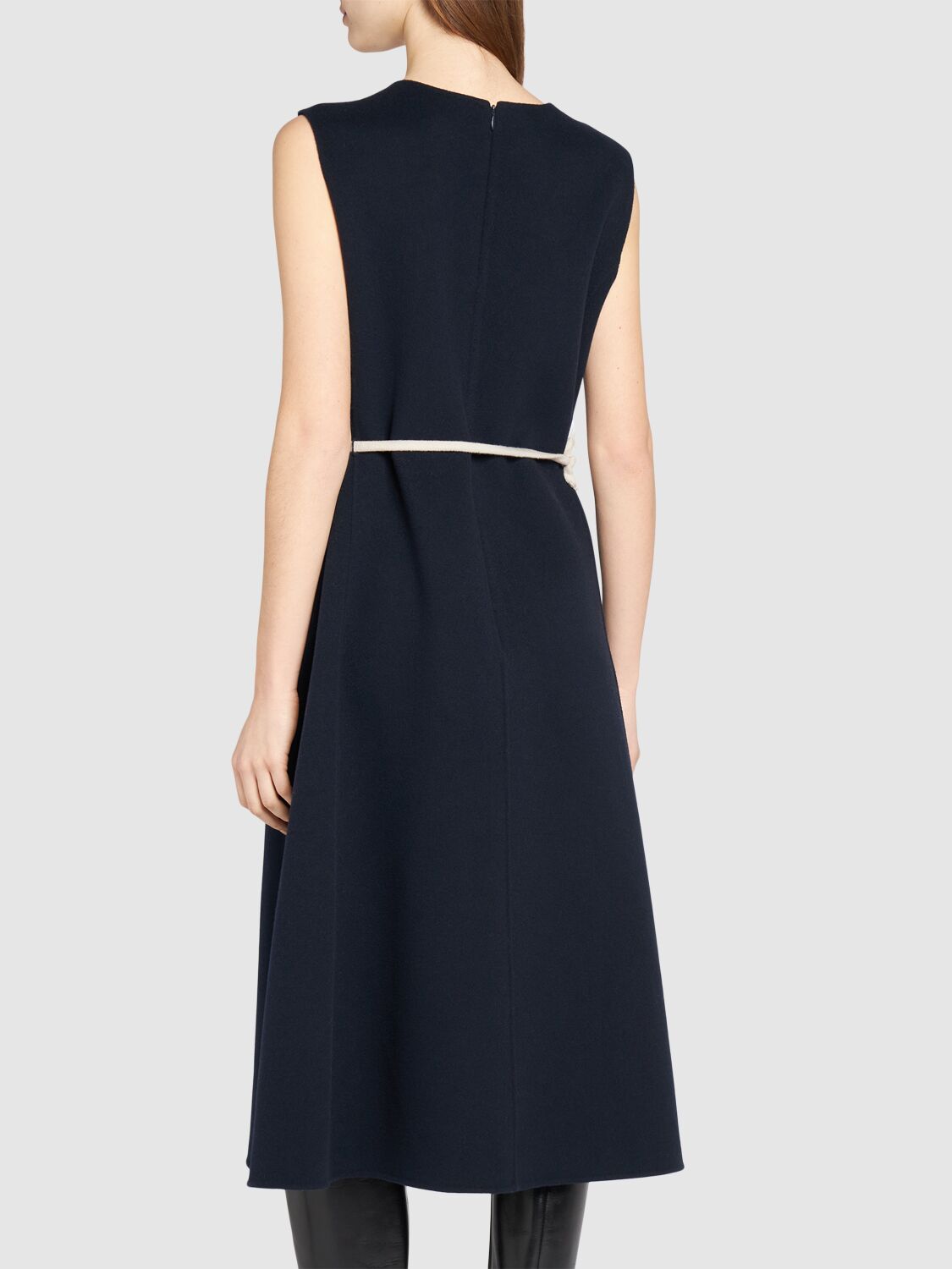 S MAX MARA SIMONE WOOL MIDI DRESS