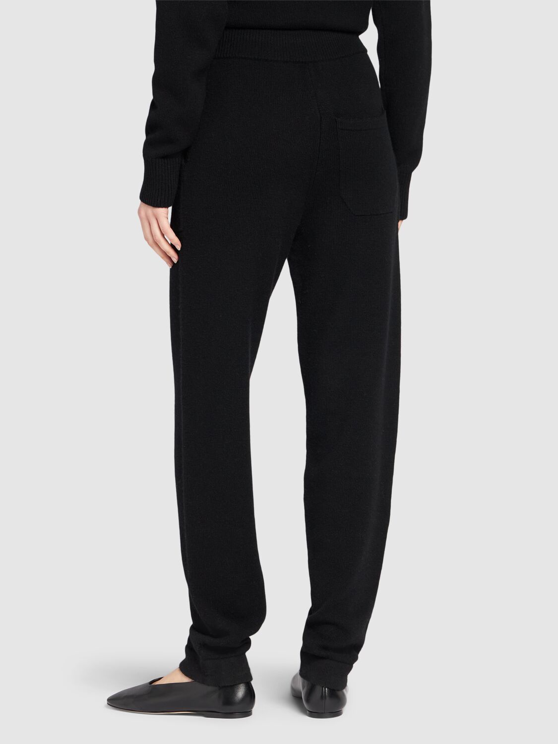 Shop 's Max Mara Opera Elastic Waist Knit Pants In Black