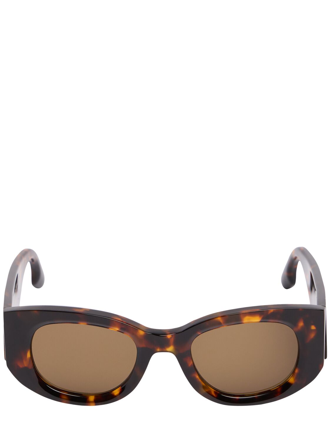 Victoria Beckham Vb Monogram Acetate Sunglasses In Brown