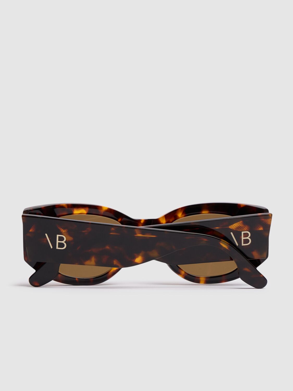 Shop Victoria Beckham Vb Monogram Acetate Sunglasses In Dark Havana