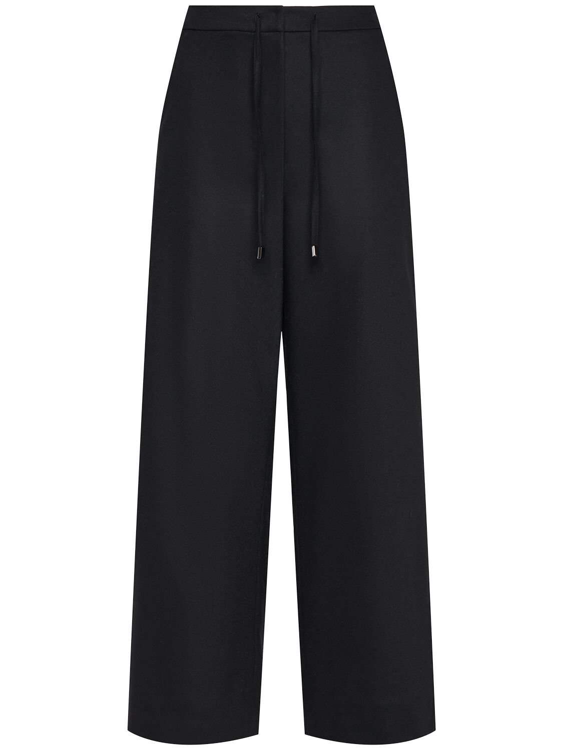 's Max Mara Floria Wool Blend Flannel Straight Pants In Black