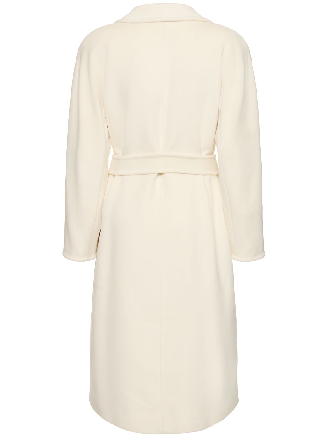 Shop Max Mara Madame Long Wool & Cashmere Coat In White