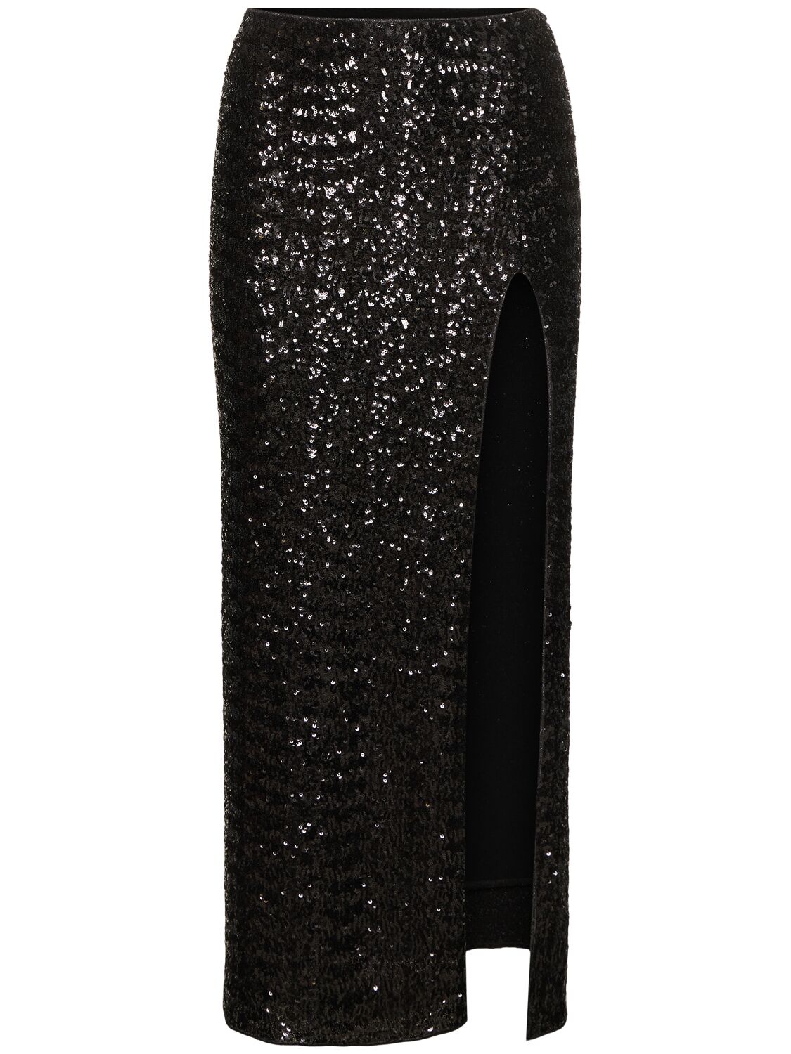 Sequined Midi Skirt W/split