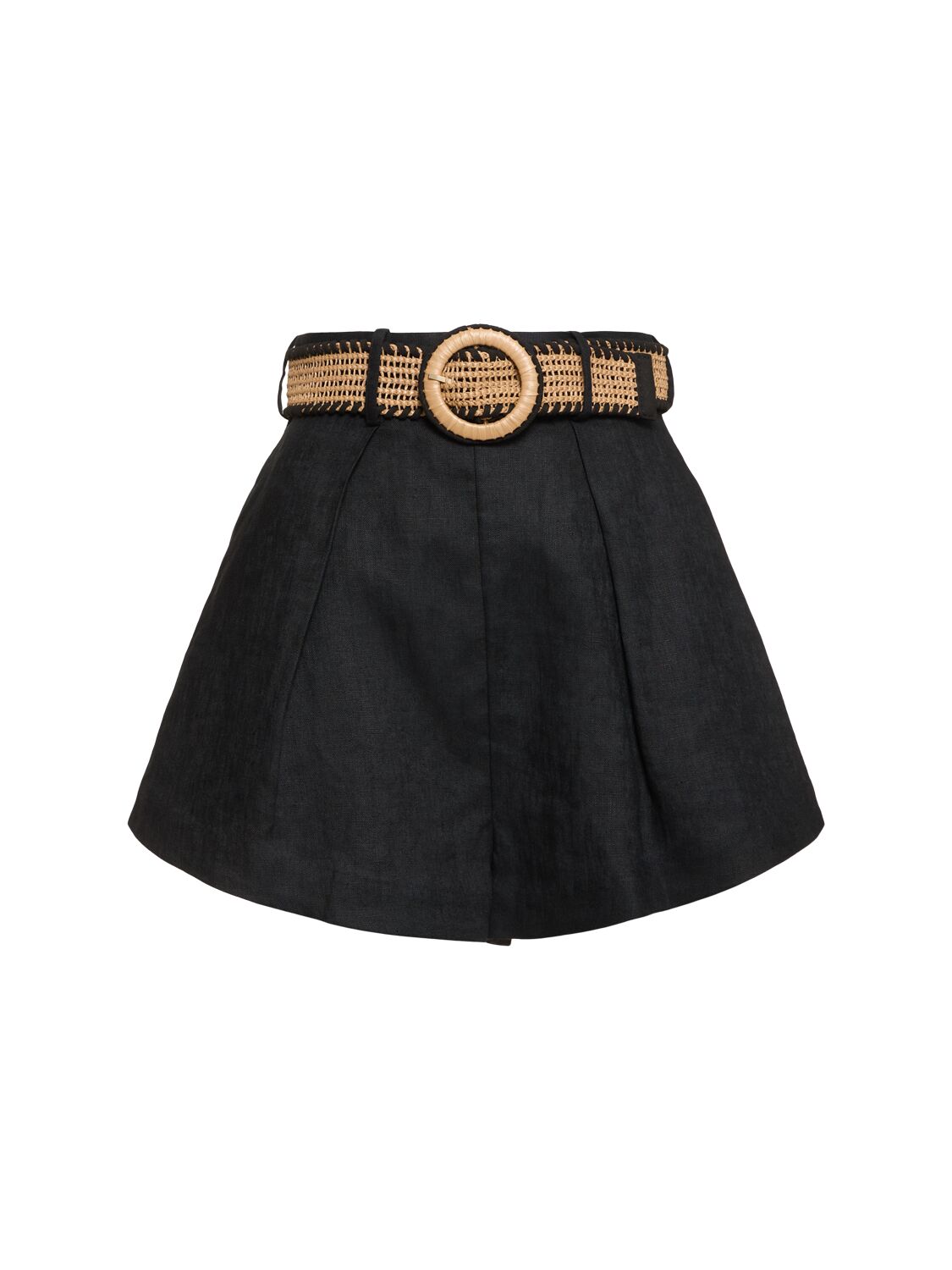Halliday Linen Belted Tuck Shorts