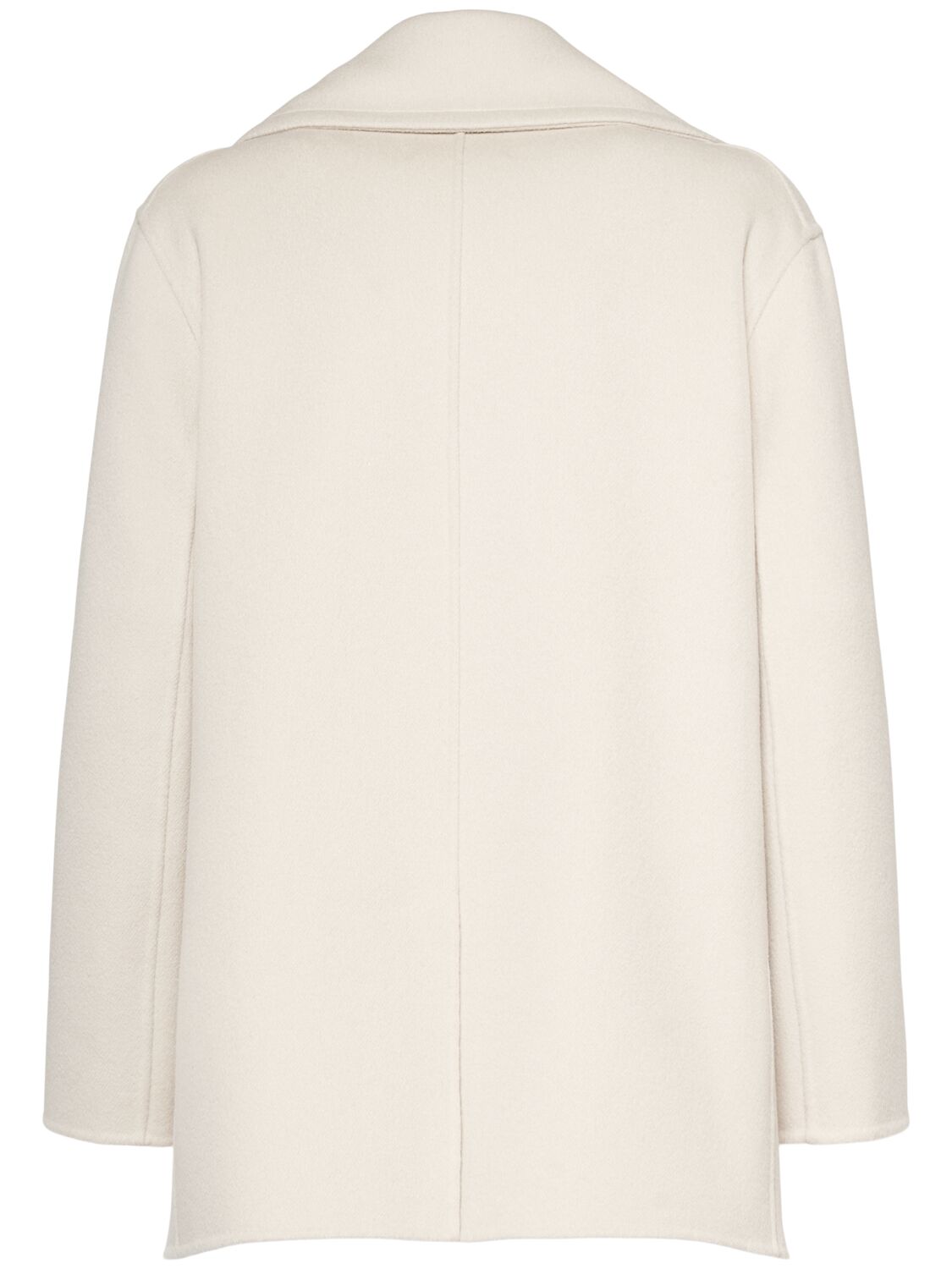 Shop 's Max Mara Efebo Double Breast Wool Short Coat In Ivory