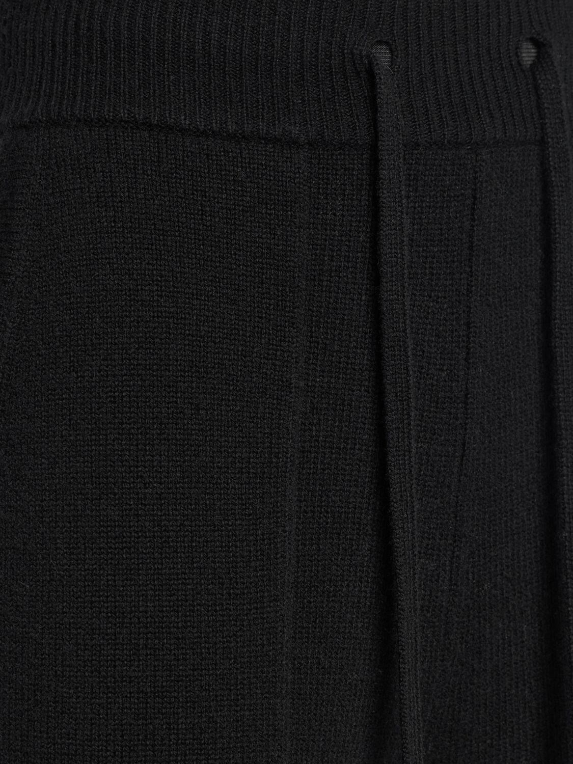 Shop 's Max Mara Opera Elastic Waist Knit Pants In Black