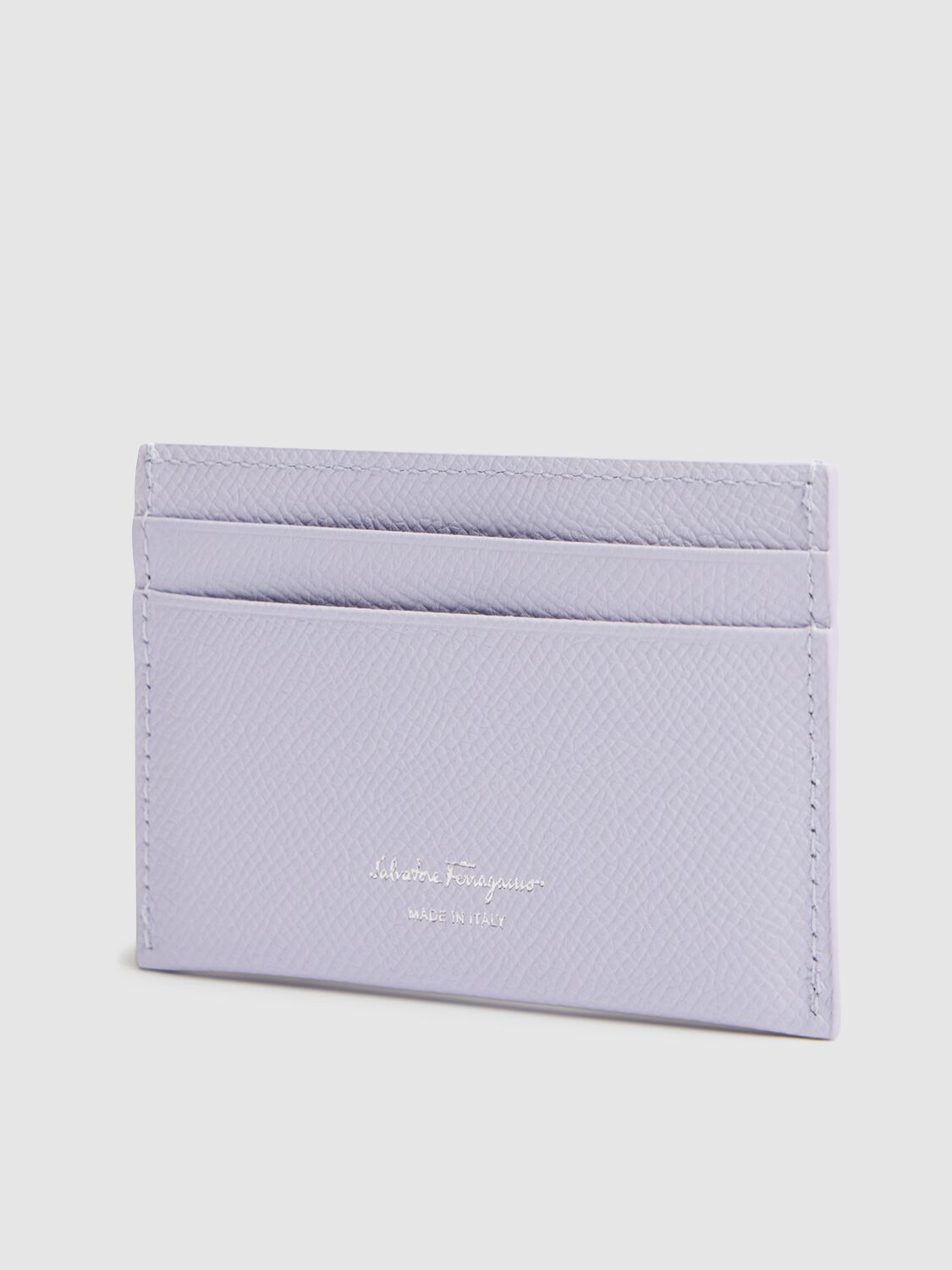 Shop Ferragamo Gemini Score Card Holder In Lavender