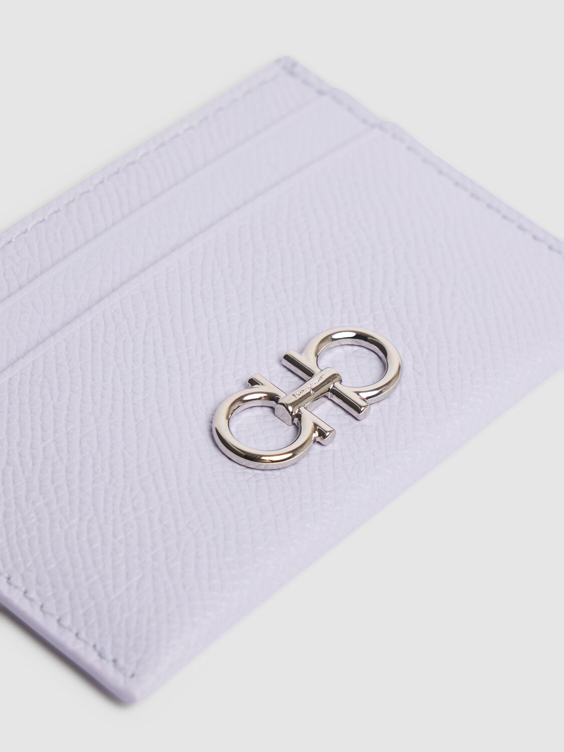 Shop Ferragamo Gemini Score Card Holder In Lavender