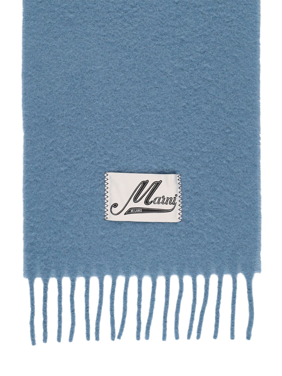 Shop Marni Alpaca Blend Scarf In Lake