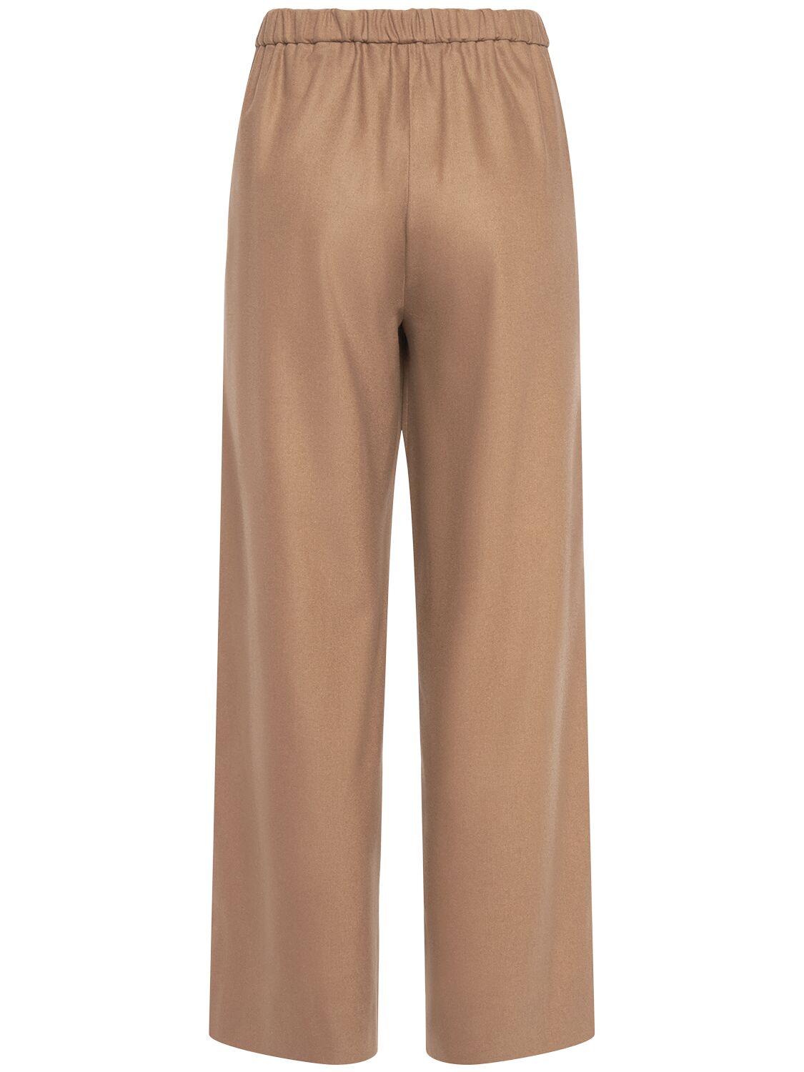 Shop 's Max Mara Floria Wool Blend Flannel Straight Pants In Brown