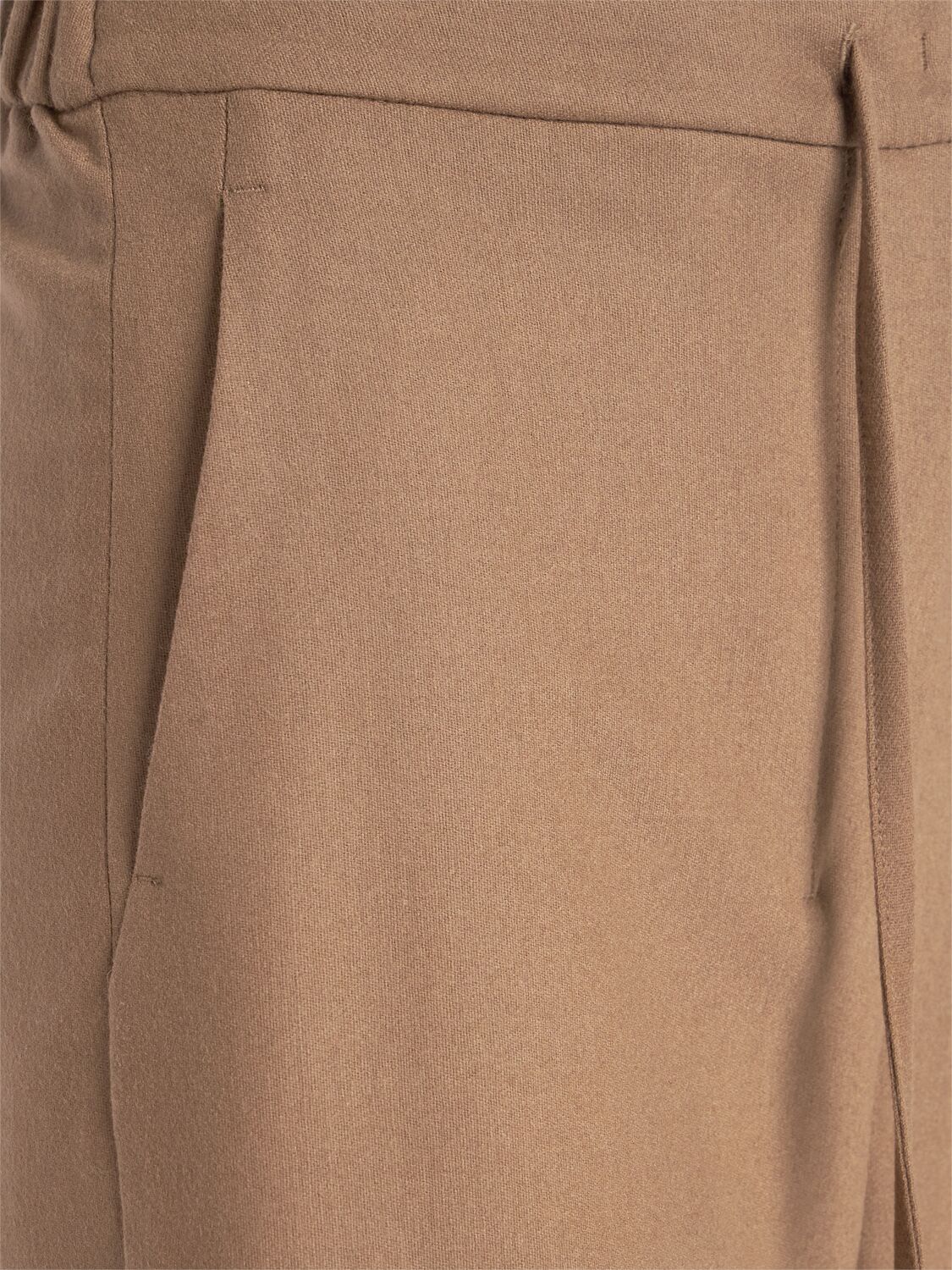 Shop 's Max Mara Floria Wool Blend Flannel Straight Pants In Brown