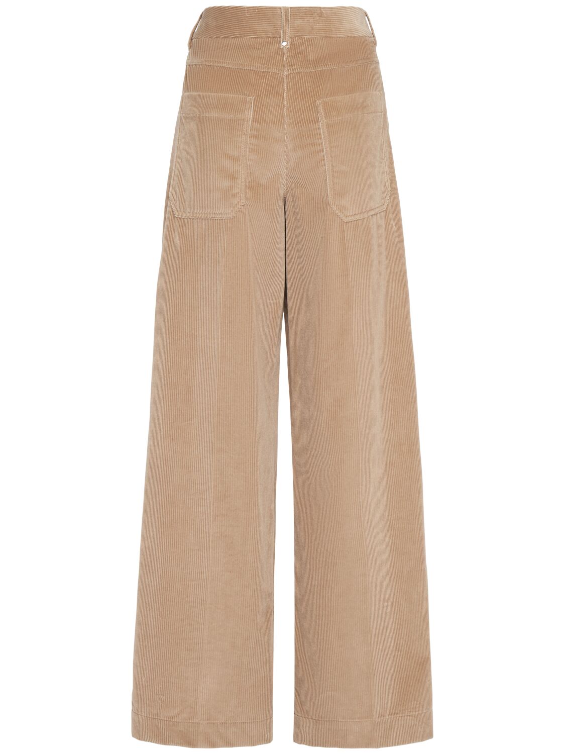 Shop 's Max Mara Udine Velvet Wide Leg Pants In Camel