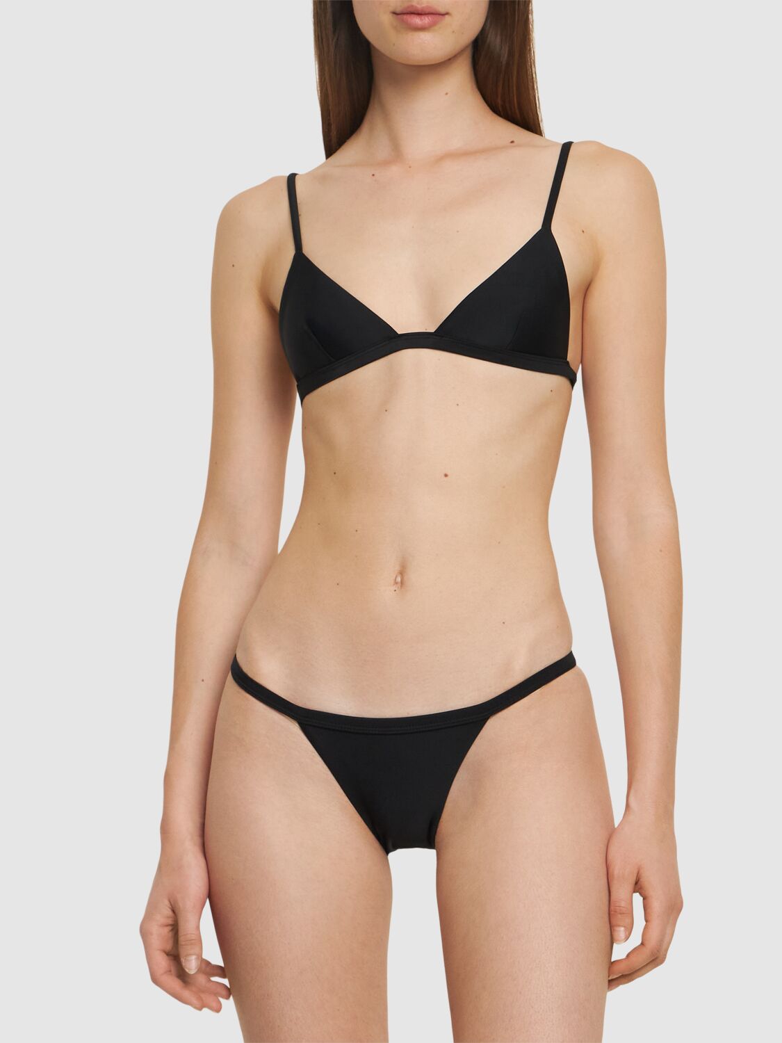 Shop Matteau Petite Triangle Bikini Top In Black