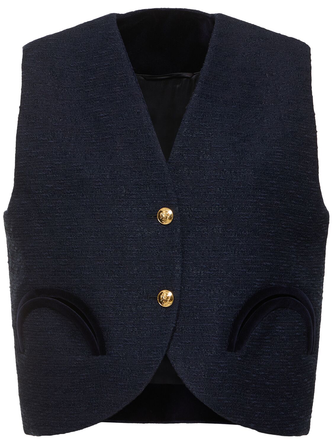 Blazé Milano Exclusive Gliss Bouclé Vest In Blue/multi