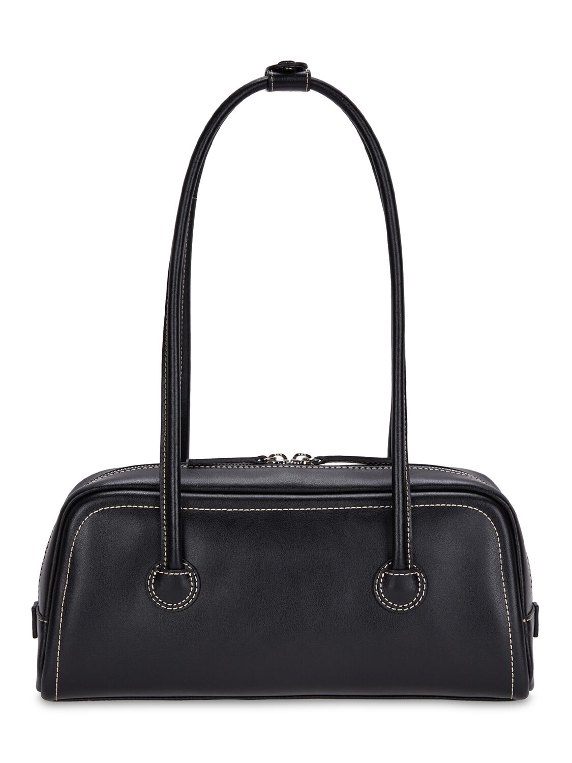 Margesherwood Soft Boston Ew Leather Shoulder Bag In Black